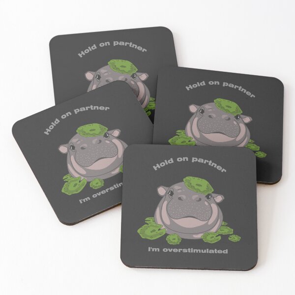 Item preview, Overstimulated Water Lily Hippo Meme designed and sold by SKETCHYANDGRAPHIC.