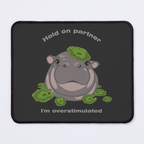 Item preview, Overstimulated Water Lily Hippo Meme designed and sold by SKETCHYANDGRAPHIC.