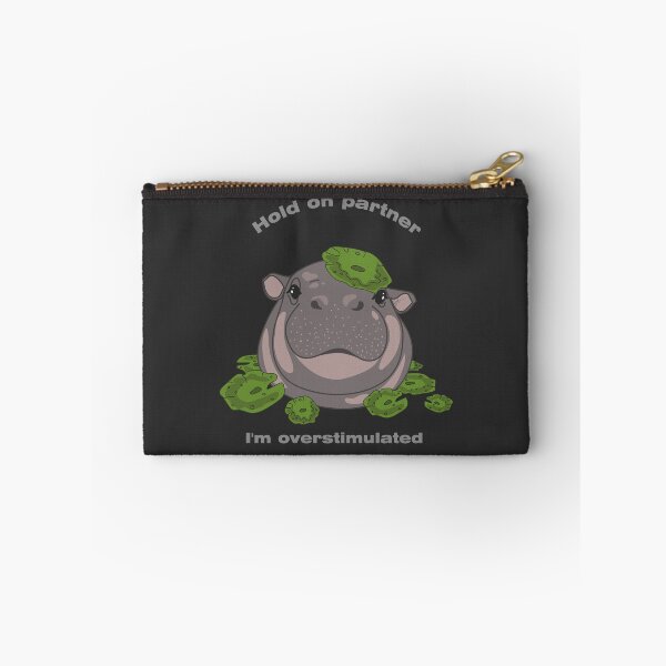 Item preview, Overstimulated Water Lily Hippo Meme designed and sold by SKETCHYANDGRAPHIC.