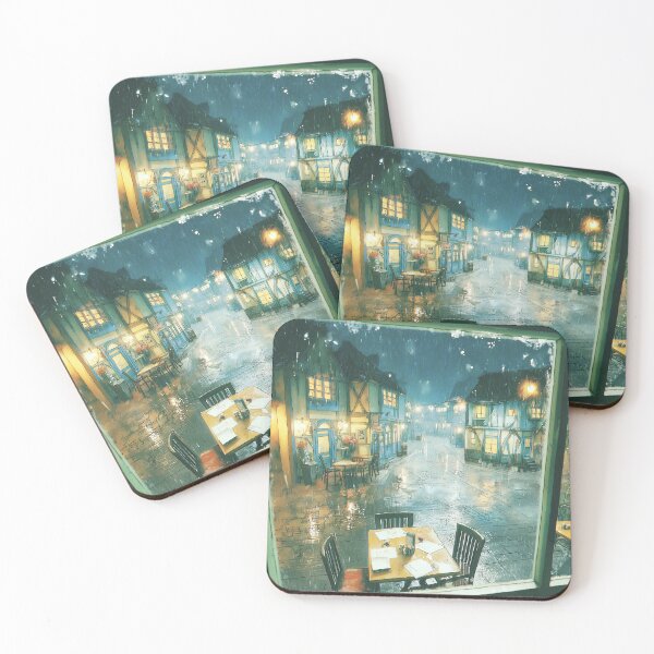 Item preview, Rainy Evening Café View designed and sold by Dusk Atelier.