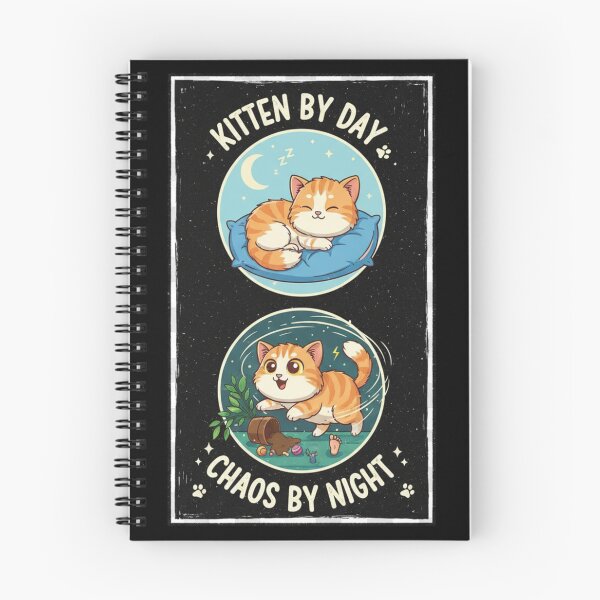 Item preview, Gatito de día, caos de noche designed and sold by Silent Watch Threads..