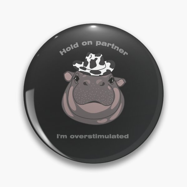Item preview, Cowboy Hippo Overstimulated Meme designed and sold by SKETCHYANDGRAPHIC.
