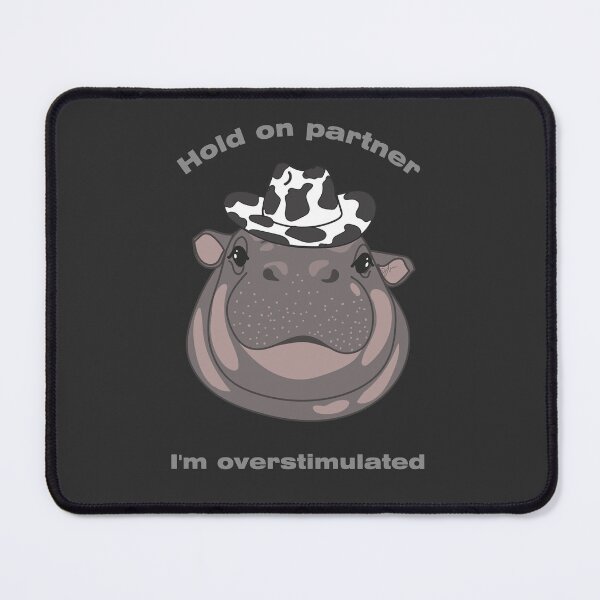 Item preview, Cowboy Hippo Overstimulated Meme designed and sold by SKETCHYANDGRAPHIC.