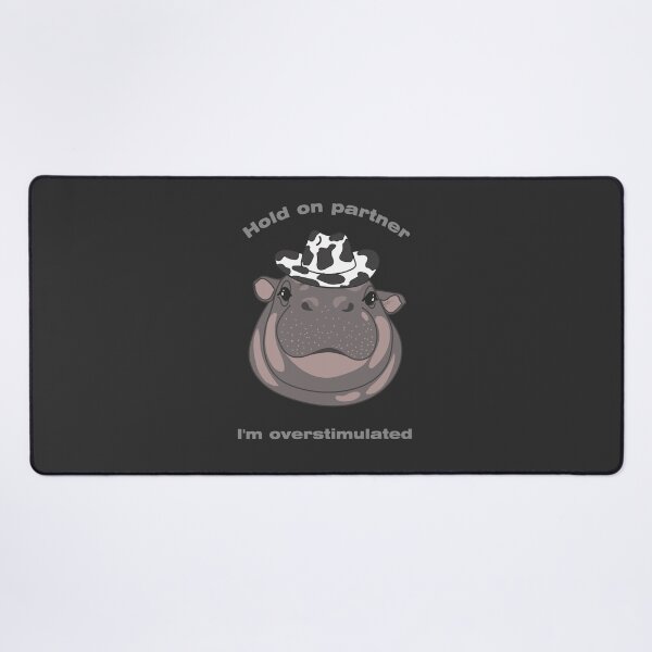 Item preview, Cowboy Hippo Overstimulated Meme designed and sold by SKETCHYANDGRAPHIC.