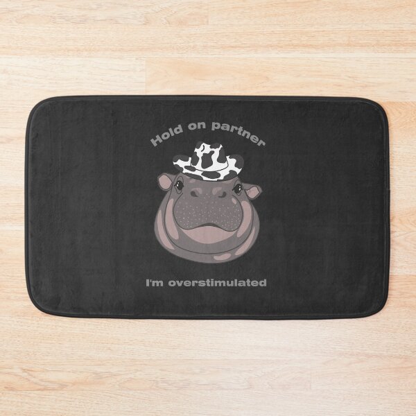 Item preview, Cowboy Hippo Overstimulated Meme designed and sold by SKETCHYANDGRAPHIC.