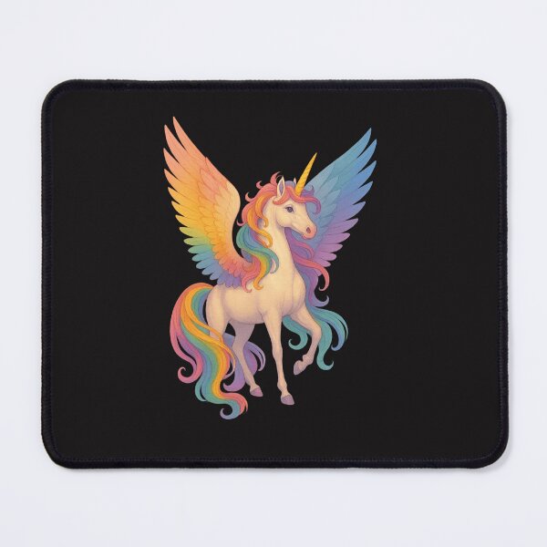 Item preview, Rainbow Alicorn – Majestic Winged Unicorn Fantasy Art designed and sold by SavedByGraceStudio.
