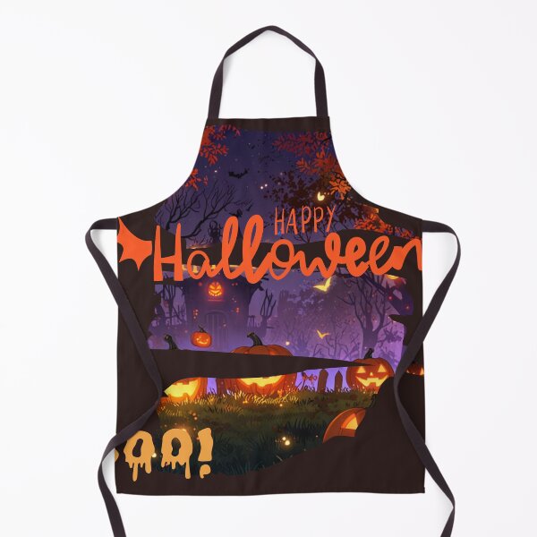 Item preview, Happy Halloween Pumpkin Patch – Spooky Cute Night Scene Illustration designed and sold by KomoFrames.
