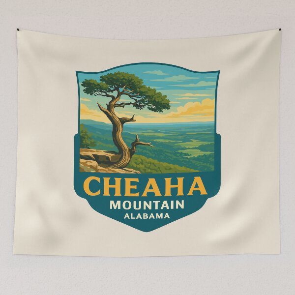 Item preview, Cheaha Mountain Vista – Alabama Vector Landscape designed and sold by Gideon Emmerich.