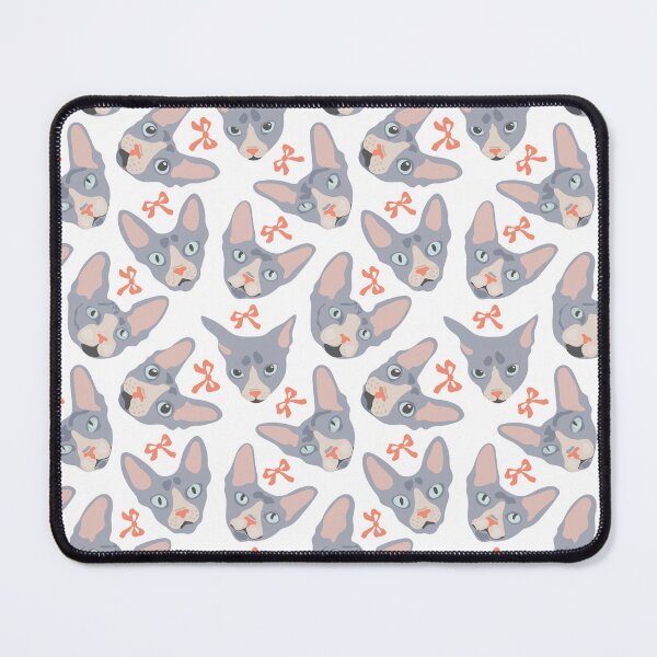 Item preview, Cute sphinx cat faces and bows - pattern designed and sold by Deepness2023.