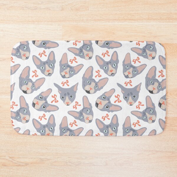 Item preview, Cute sphinx cat faces and bows - pattern designed and sold by Deepness2023.