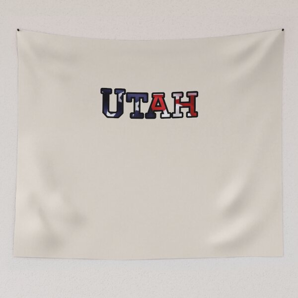 Item preview, Utah USA Flag Typography – Patriotic Stars and Stripes American Pride Design designed and sold by Long Family Gifts.