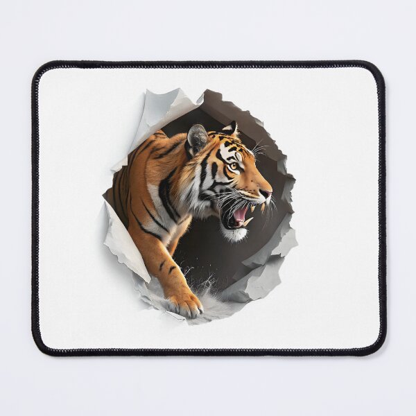 Item preview, 3D Hyper-Realistic Creature Breaking Through Fabric | Tiger or Dragon Illusion Artwork designed and sold by SaicoGN.