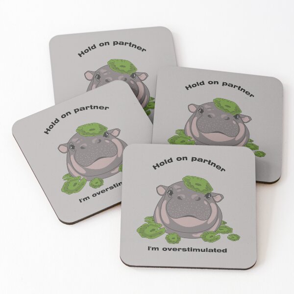 Item preview, Overstimulated Water Lily Hippo Meme designed and sold by SKETCHYANDGRAPHIC.