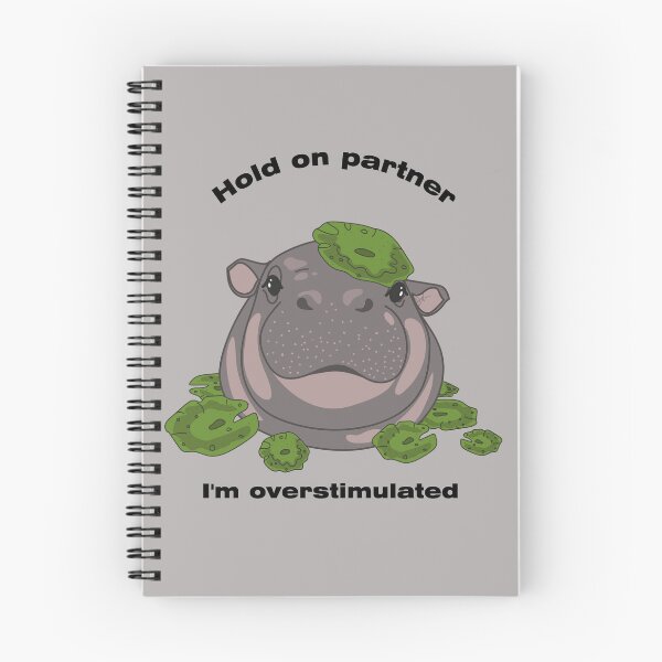 Item preview, Overstimulated Water Lily Hippo Meme designed and sold by SKETCHYANDGRAPHIC.