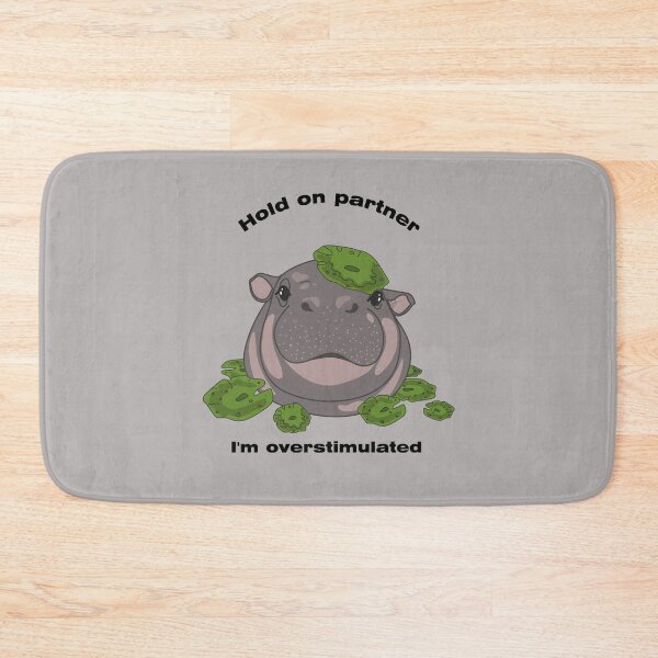 Item preview, Overstimulated Water Lily Hippo Meme designed and sold by SKETCHYANDGRAPHIC.
