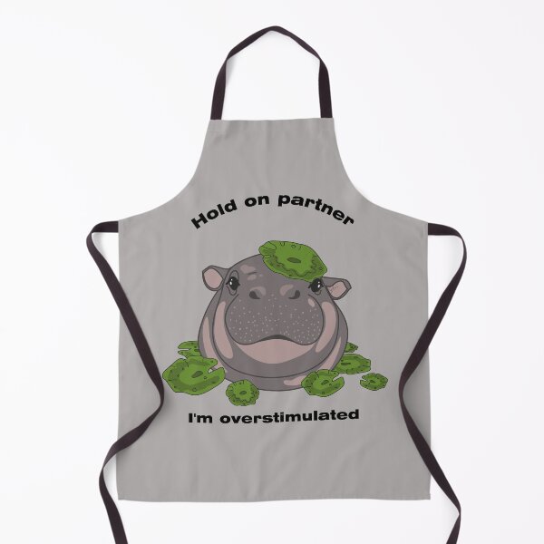 Item preview, Overstimulated Water Lily Hippo Meme designed and sold by SKETCHYANDGRAPHIC.