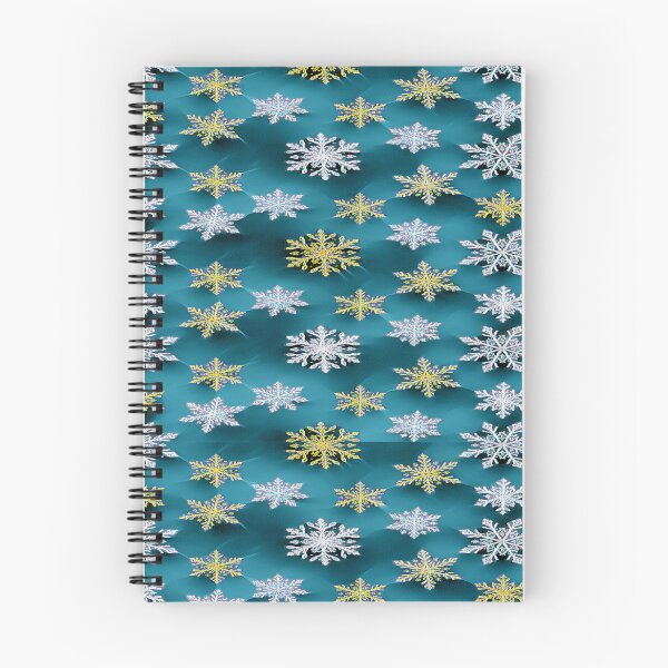 Item preview, Gold and white snowflakes on blue designed and sold by 3littlebears.