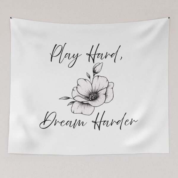 Item preview, Play Hard, Dream Harder – Motivational Quote Design designed and sold by Ditstyle.