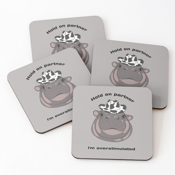 Item preview, Cowboy Hippo Overstimulated Meme designed and sold by SKETCHYANDGRAPHIC.