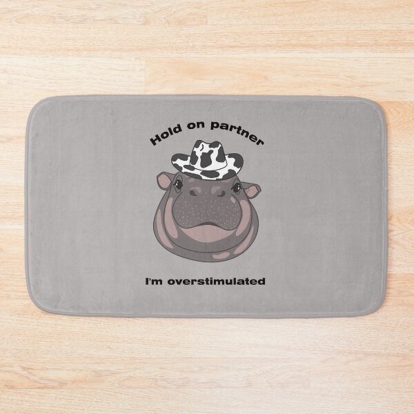Item preview, Cowboy Hippo Overstimulated Meme designed and sold by SKETCHYANDGRAPHIC.