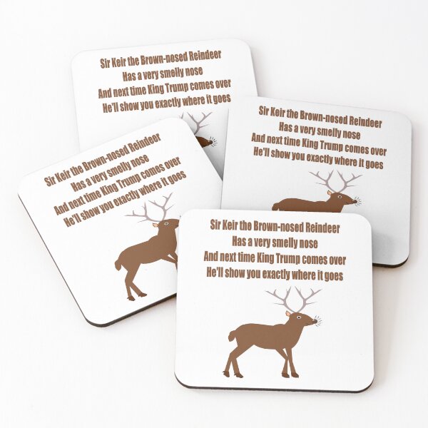 Item preview, Keir the Brown-Nosed Reindeer Political Christmas designed and sold by naturegallery.