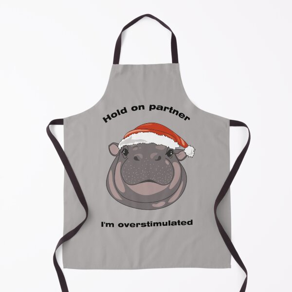 Item preview, Overstimulated Christmas Hippo Meme designed and sold by SKETCHYANDGRAPHIC.