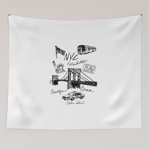 Item preview, NYC Landmarks Sketch Illustration designed and sold by Oniyasha.