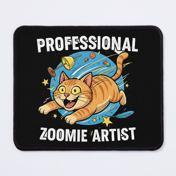 Item preview, Professional Zoomie Artist Cat designed and sold by Silent Watch Threads..