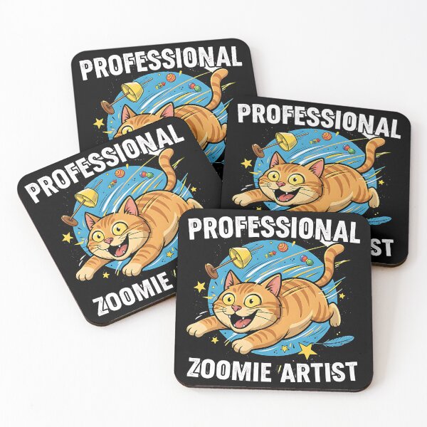 Item preview, Professional Zoomie Artist Cat designed and sold by Silent Watch Threads..