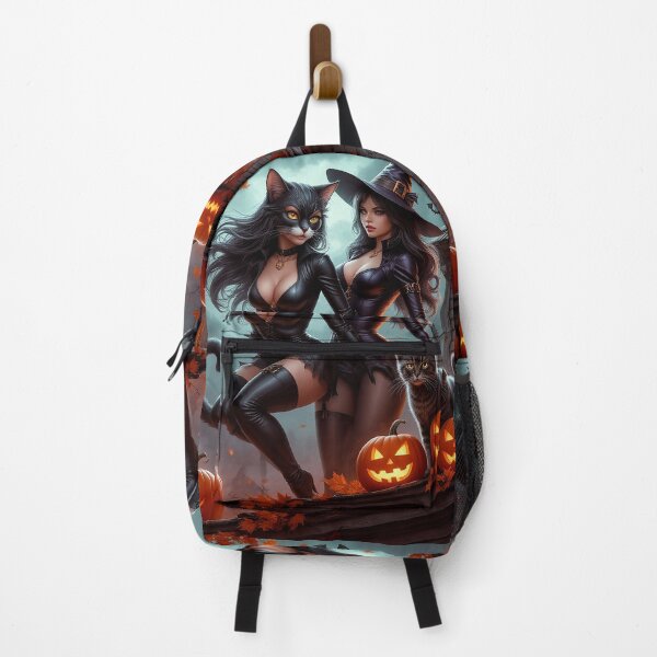 Item preview, Witch and Catgirl – Halloween Fantasy Art designed and sold by AmetistLight.