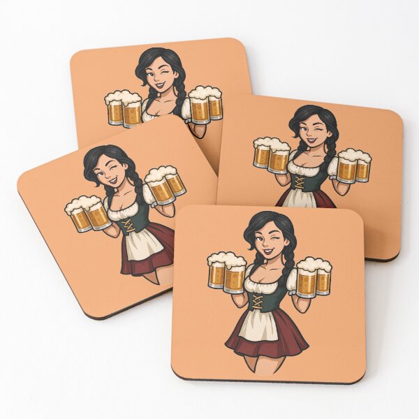 Artikelvorschau, Vintage Oktoberfest Pinup Bier Mädchen Retro Kunst entworfen und verkauft von PinUpPizzazz.