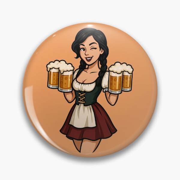 Artikelvorschau, Vintage Oktoberfest Pinup Bier Mädchen Retro Kunst entworfen und verkauft von PinUpPizzazz.