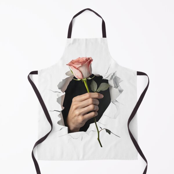 Item preview, 3D Hyper-Realistic Hand Offering a Rose | Torn Fabric Illusion Art designed and sold by SaicoGN.