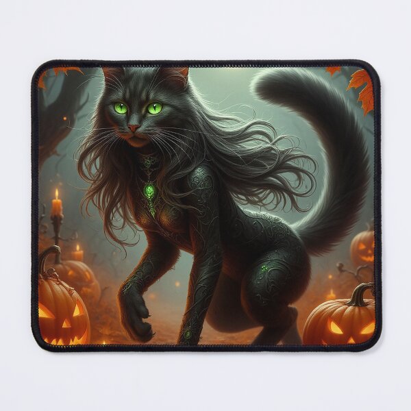 Item preview, Enchanted Black Cat – Halloween Night Magic designed and sold by AmetistLight.