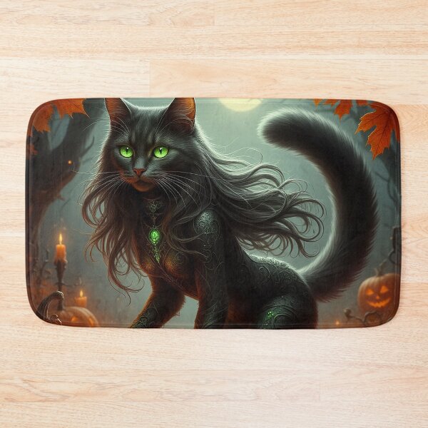 Item preview, Enchanted Black Cat – Halloween Night Magic designed and sold by AmetistLight.