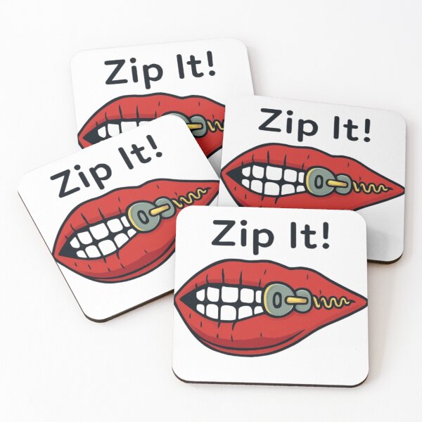 Item preview, Playful Zip It Cartoon Lips Illustration  designed and sold by NIZAR  din⭐⭐⭐⭐⭐.