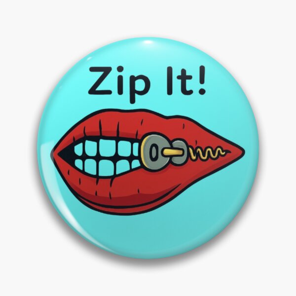Item preview, Playful Zip It Cartoon Lips Illustration  designed and sold by NIZAR  din⭐⭐⭐⭐⭐.