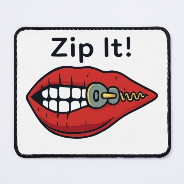 Item preview, Playful Zip It Cartoon Lips Illustration designed and sold by NIZAR din⭐⭐⭐⭐⭐.