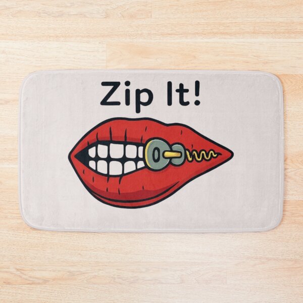 Item preview, Playful Zip It Cartoon Lips Illustration  designed and sold by NIZAR  din⭐⭐⭐⭐⭐.