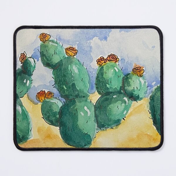 Item preview, Flowering Cacti in the desert designed and sold by tortillaquemada.