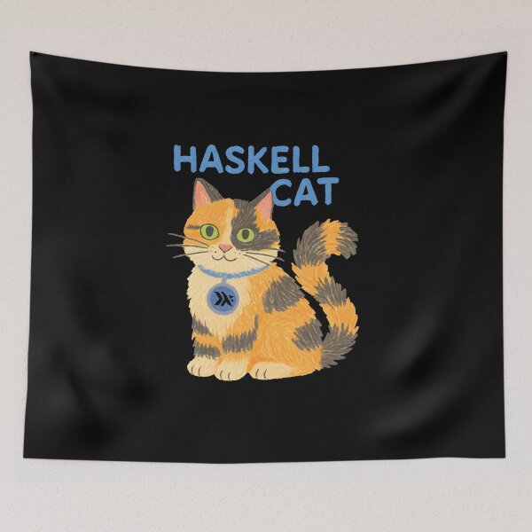 Item preview, Haskell Cat — The Purely Functional Fluffy Lazy Programmer designed and sold by Nerd Romance Café.