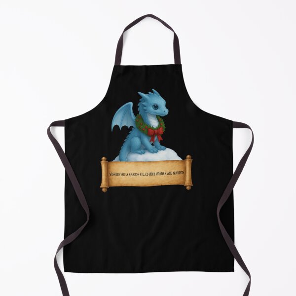Item preview, Wishing You a Season Filled with Wonder and Warmth — Blue Baby Dragon Holiday Art designed and sold by Hatchling Hollow.
