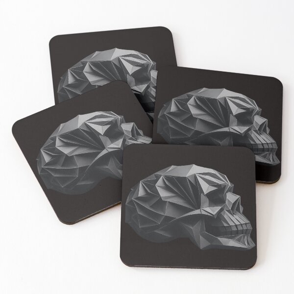 Item preview, Horrorgami Skull Art – Modern Gothic Wall Print designed and sold by didgiart.