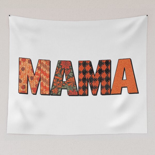 Item preview, Rust Orange MAMA Plaid Knit T-Shirt, Cozy Autumn Mama Bear Trendy Tee designed and sold by Khokha80.