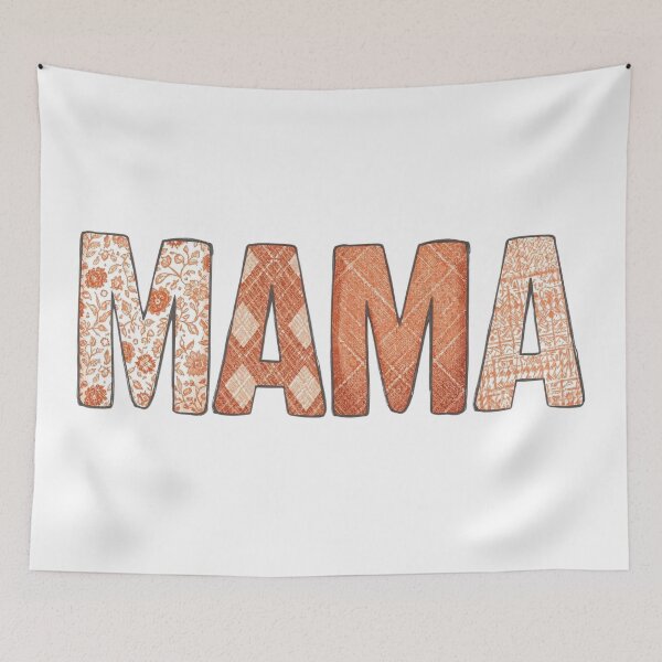 Item preview, Rust Orange MAMA Plaid Knit T-Shirt, Cozy Autumn Mama Bear Trendy Tee designed and sold by Khokha80.