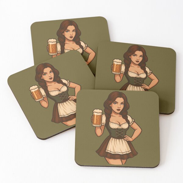 Item preview, Vintage Oktoberfest Pinup Beer Girl Retro Art designed and sold by PinUpPizzazz.
