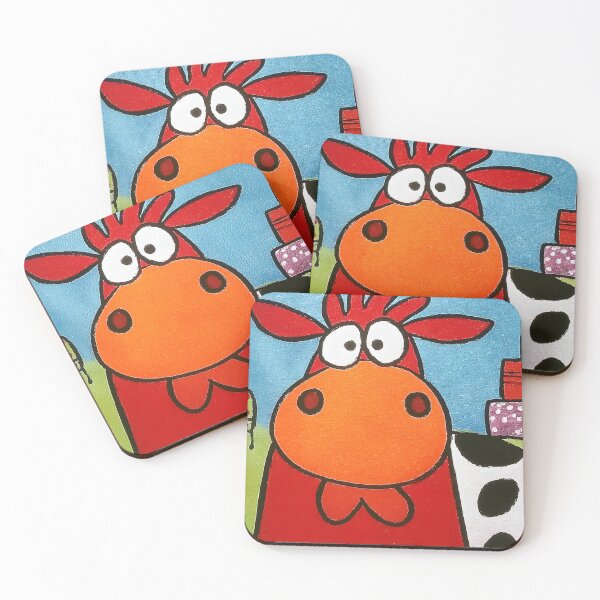 Item preview, Birthday Cow Throwing a Colorful Cake Party Like It's Udderly Legendary Against Vibrant Blue designed and sold by OlfactoART Studio.