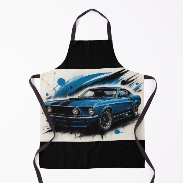 Item preview, Classic 1969 Ford Mustang Fanart Remastered (Blue) designed and sold by Peterson Designs.