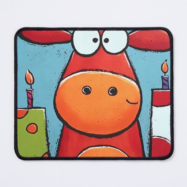 Item preview, Cow Blowing Out Candles Like a Birthday Boss Surrounded by Bright Colors and Playful Chaos designed and sold by OlfactoART Studio.