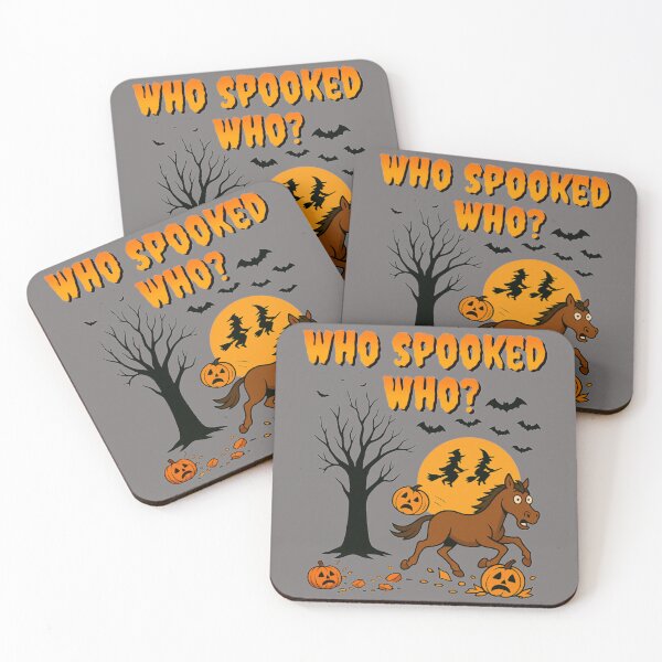 Item preview, Who Spooked Who? – Halloween Spooky Horse & Pumpkin Graphic Gift, Funny Wild West Equestrian designed and sold by MagicShop3000.